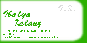 ibolya kalauz business card